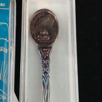 Collection of Souvenir spoons - One Sterling silver - Alaska - San Diego - New Mexico - and more