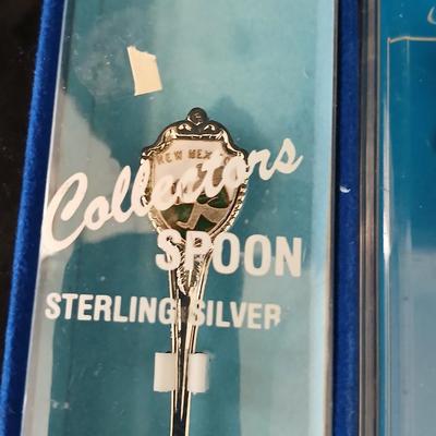 Collection of Souvenir spoons - One Sterling silver - Alaska - San Diego - New Mexico - and more