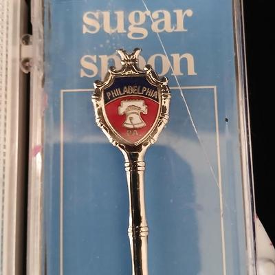Collection of souvenir spoons - Canada - New Orleans - Philadelphia - Florida and more