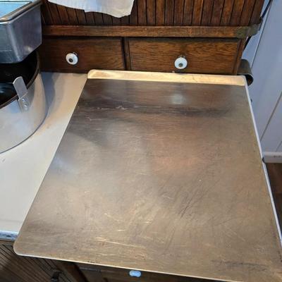 Assortment of baking pans - Cookie sheet - bread pans - Apron and more