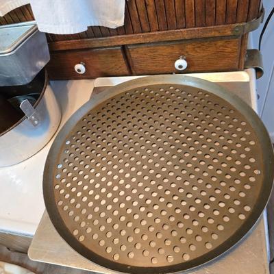 Assortment of baking pans - Cookie sheet - bread pans - Apron and more