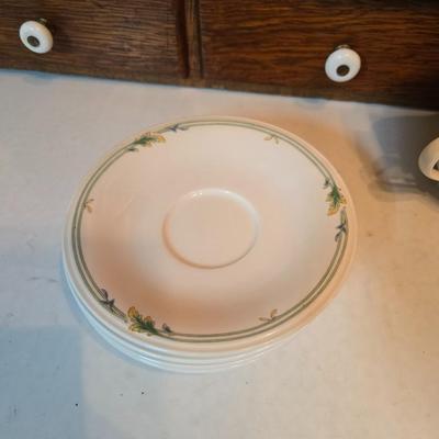 Noritake Versatone Asian Bouquet pattern - 4-piece place setting Plates with oval bowl, sugar & creamer, platter & mugs