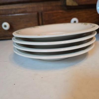 Noritake Versatone Asian Bouquet pattern - 4-piece place setting Plates with oval bowl, sugar & creamer, platter & mugs