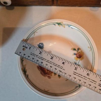 Noritake Versatone Asian Bouquet pattern -Assorted replacement plates & mugs with white corelle bowls