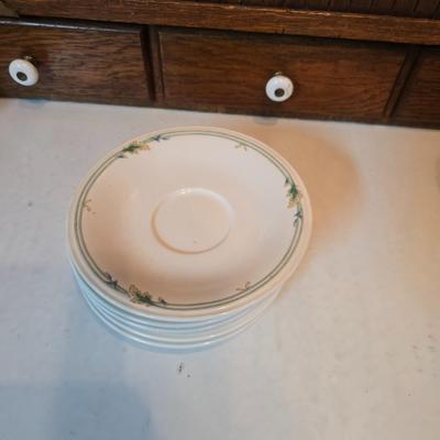 Noritake Versatone Asian Bouquet pattern -Assorted replacement plates & mugs with white corelle bowls