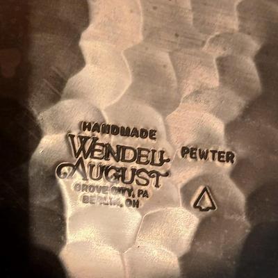 Four Agland drinking glasses and four FA Dairy farmers of America Wendell August handmade pewter coasters