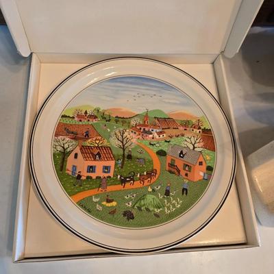 Holstien cow cookie jar - Villeroy & Brooch collectible plate - Cow napkin holder - creamer and more