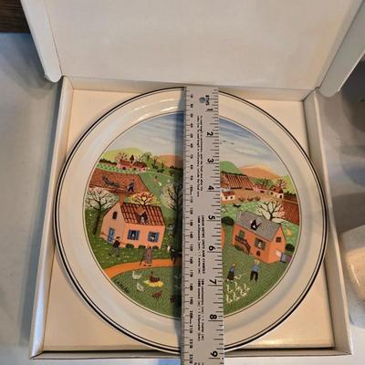 Holstien cow cookie jar - Villeroy & Brooch collectible plate - Cow napkin holder - creamer and more