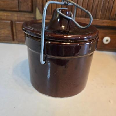 Cow shaped cutting board - Milk cookie jar- Crock with lid