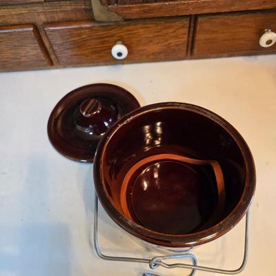 Cow shaped cutting board - Milk cookie jar- Crock with lid