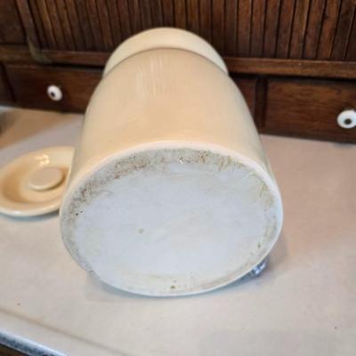 Cow shaped cutting board - Milk cookie jar- Crock with lid