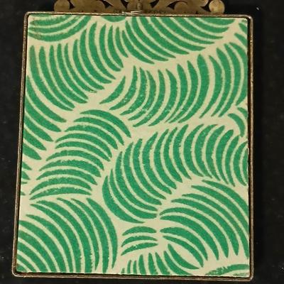 Framed print of the painting "The Hidden Gazebo" by Thomas Kinkade - Two ornate brass picture frames featuring a floral still...