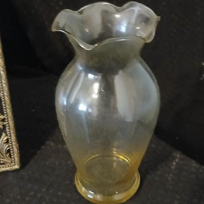 Framed print of the painting "The Hidden Gazebo" by Thomas Kinkade - Two ornate brass picture frames featuring a floral still...