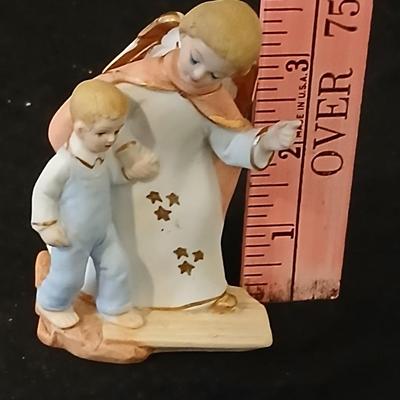 Angel figurines - Gobel angel figurine - Sanmyro porcelain guardian angel figurine featuring an angel leading a boy - and others