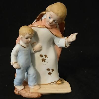 Angel figurines - Gobel angel figurine - Sanmyro porcelain guardian angel figurine featuring an angel leading a boy - and others