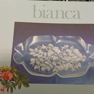 Wilton wedding Cake topper - Anniversary plate - 50th anniversary precious moments Bell - Bianca floral platter and a pink tone lace...