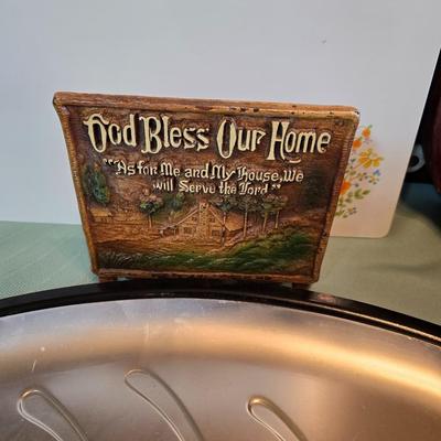 Vintage Kitchen items - Vitantonio Pizzelle Maker - Salton Hotray Bun Warmer Electric Bread Bun Warmer -"God Bless Our Home"...