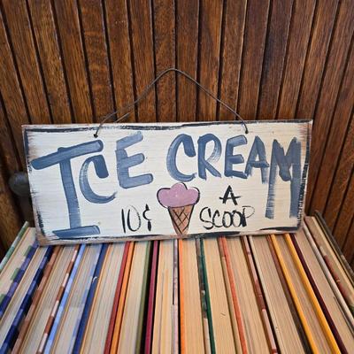 Vintage hand-hewn white birch dough bowl - cookbooks - apron - and other kitchen items