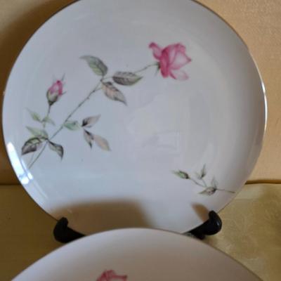 Vintage fine China dinnerware in the Dawn Rose pattern by Sango MCM China setting for Six - 6