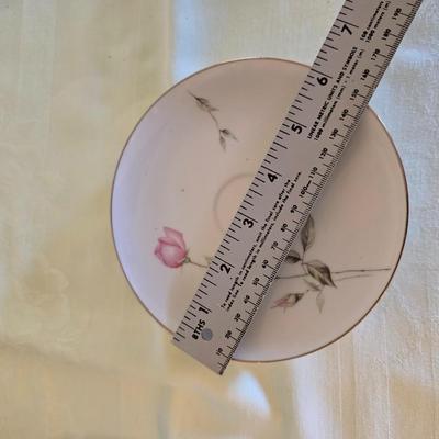 Vintage fine China dinnerware in the Dawn Rose pattern by Sango MCM China setting for Six - 6