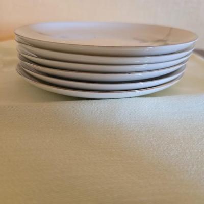 Vintage fine China dinnerware in the Dawn Rose pattern by Sango MCM China setting for Six - 6