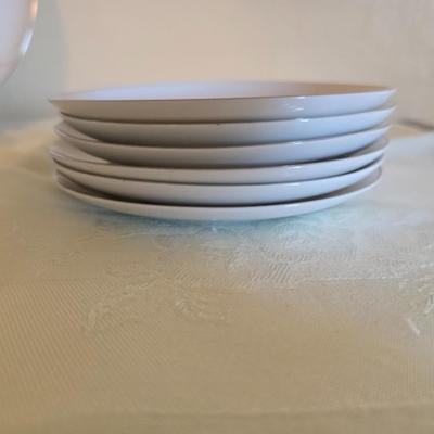 Vintage fine China dinnerware in the Dawn Rose pattern by Sango MCM China setting for Six - 6