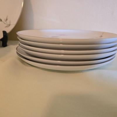 Vintage fine China dinnerware in the Dawn Rose pattern by Sango MCM China setting for Six - 6