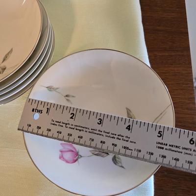 Vintage fine China dinnerware in the Dawn Rose pattern by Sango MCM China setting for Six - 6