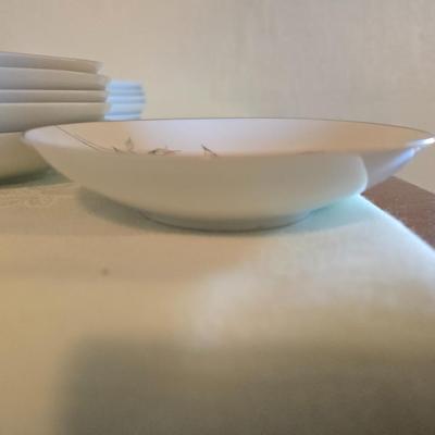 Vintage fine China dinnerware in the Dawn Rose pattern by Sango MCM China setting for Six - 6