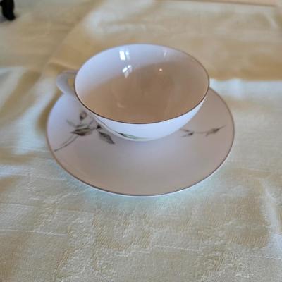 Vintage fine China dinnerware in the Dawn Rose pattern by Sango MCM China setting for Six - 6