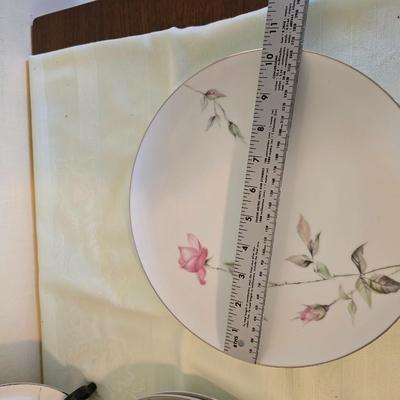 Vintage fine China dinnerware in the Dawn Rose pattern by Sango MCM China setting for Six - 6