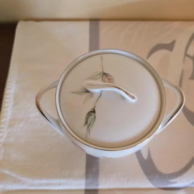 Serving pieces - Dawn Rose fine china dinnerware, manufactured by Sango and Style House in Japan.