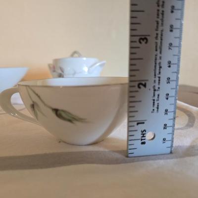 Serving pieces - Dawn Rose fine china dinnerware, manufactured by Sango and Style House in Japan.