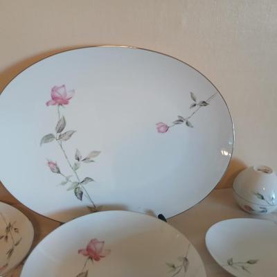 Serving pieces - Dawn Rose fine china dinnerware, manufactured by Sango and Style House in Japan.