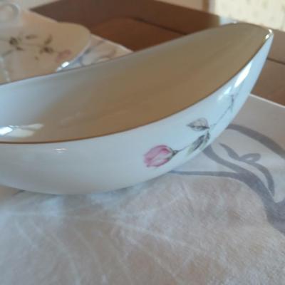 Serving pieces - Dawn Rose fine china dinnerware, manufactured by Sango and Style House in Japan.