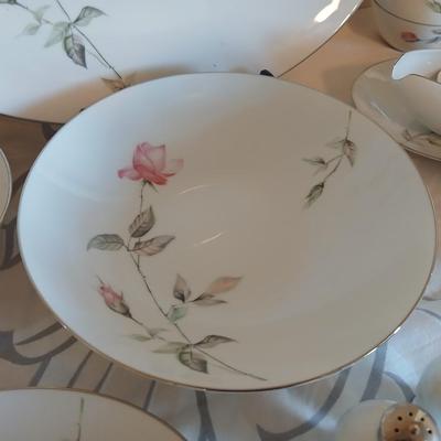 Serving pieces - Dawn Rose fine china dinnerware, manufactured by Sango and Style House in Japan.