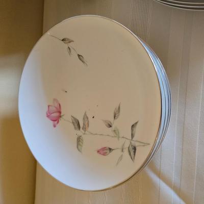 Vintage fine China dinnerware in the Dawn Rose pattern by Sango MCM China setting for Five - 5