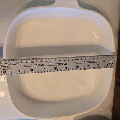 Corningware cookware with Litton micro-browner - and an apron