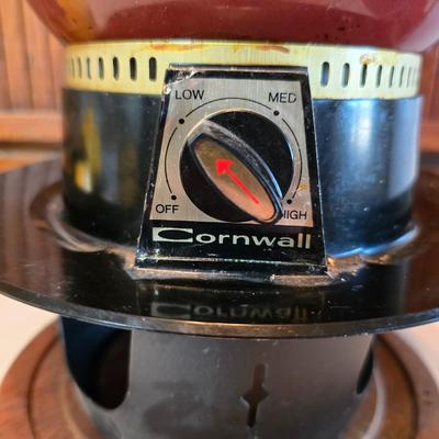 vintage, mid-century modern avocado green fondue pots - orange fondue pot - and a retro General Electric (GE) electric skillet.