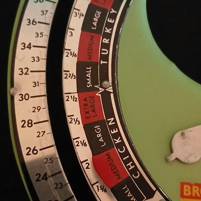 Eggs! Brower Chicken-Turkey Egg Scale / "Jiffy-Way" scale Plastic 18 count egg cartons - -metal egg basket and egg box with...