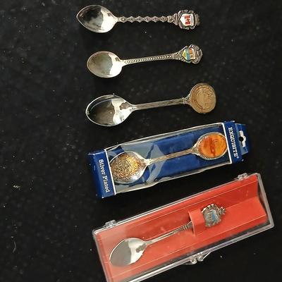 Collection of souvenir spoons - Louisianna - Canada - Mount Rushmore and more