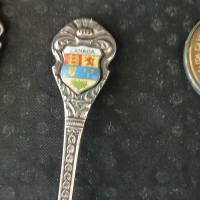 Collection of souvenir spoons - Louisianna - Canada - Mount Rushmore and more