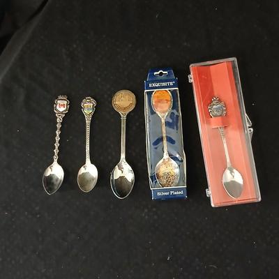 Collection of souvenir spoons - Louisianna - Canada - Mount Rushmore and more