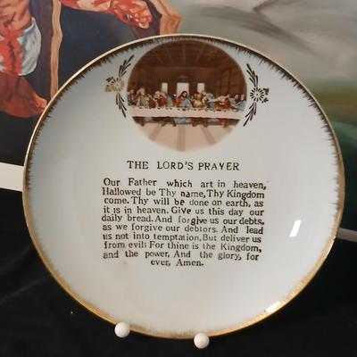 Religious decorative items - Nativity Scene Holy Family -Madonna & Child trinket box - Christian cross made of resin - framed Jesus...