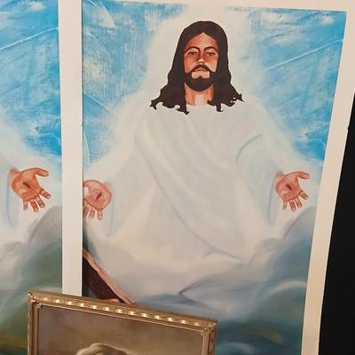 Religious decorative items - Nativity Scene Holy Family -Madonna & Child trinket box - Christian cross made of resin - framed Jesus...