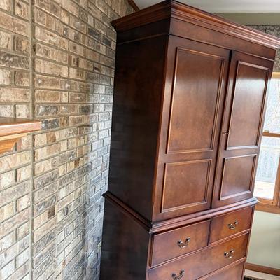 Two Piece Wooden Armoire (D-MG)