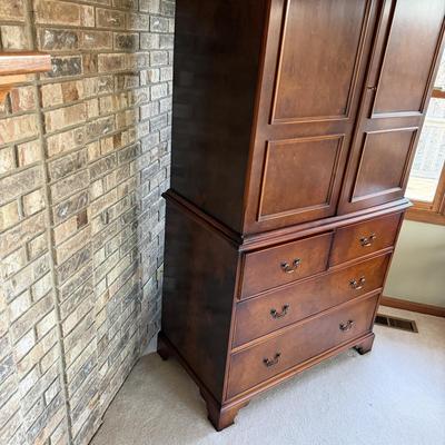 Two Piece Wooden Armoire (D-MG)