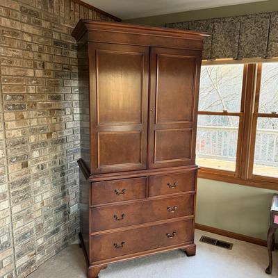 Two Piece Wooden Armoire (D-MG)