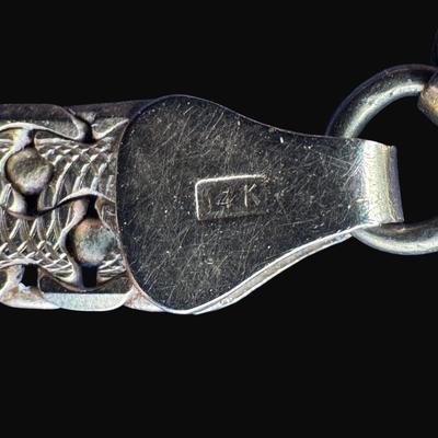 Sale Photo Thumbnail #356: **WIRE TRANSFER IS REQUIRED IF SHIPPED.** [6.98g] This is a Royal or Spiga style chain. The clasp works as it should. There is age related wear. Measurement: 8.5”L. Pre-auction estimate: $500-$700. **ALL PRECIOUS METALS SALES ARE FINAL. NO REFUNDS WILL 