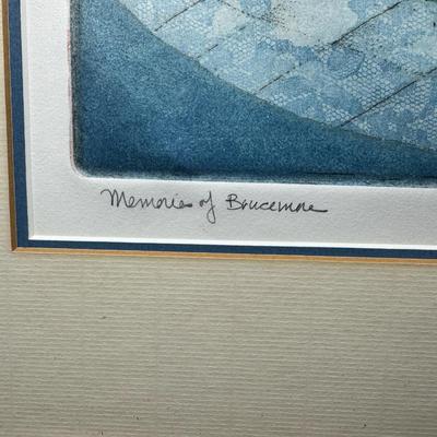 Sale Photo Thumbnail #380: Believed to be an etching. Signed and numbered 55/150. Measurement: 33” x 26.5”. [CS]